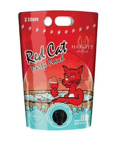 HAZLITT RED CAT PARTY POUCH