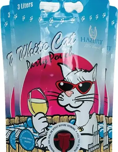 HAZLITT WHITE CAT PARTY POUCH